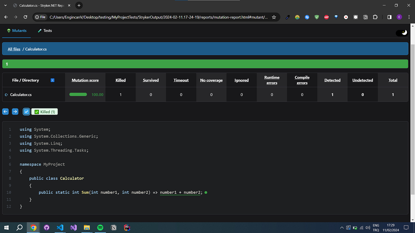 Mutation Testing in C# with Stryker - Engincan Veske