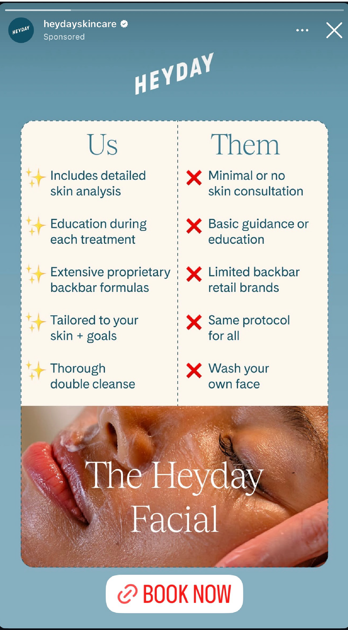 Heyday Meta ad creative