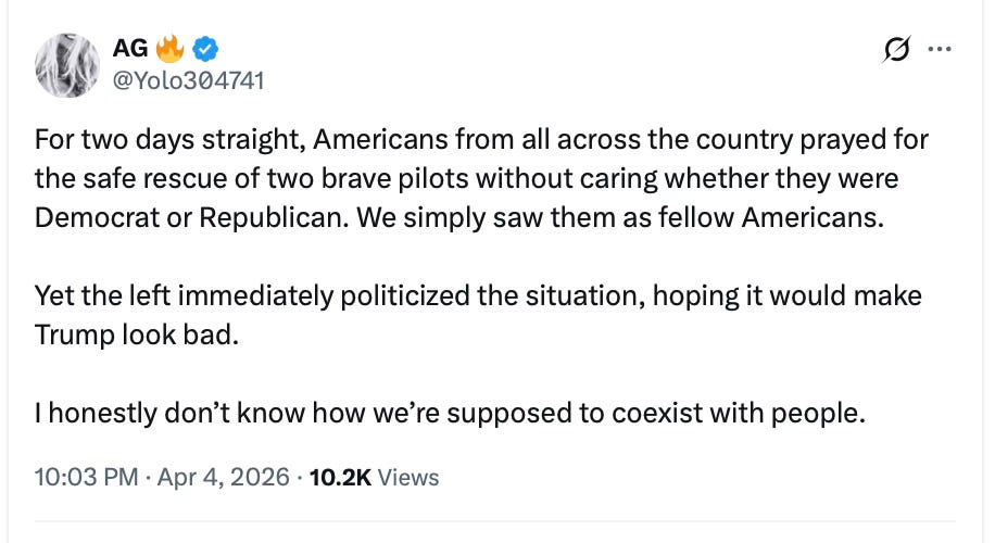 Idiot Influencers Spread Lie About Trump on Eve of Iran Rescue