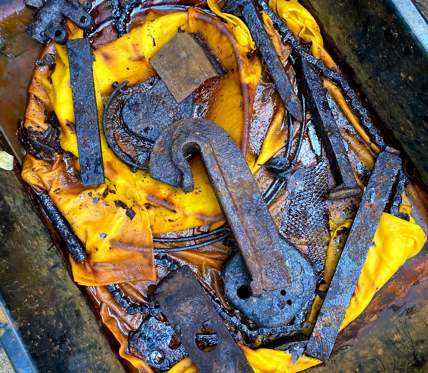 rust dyed shirts at the Cathedral of Junk