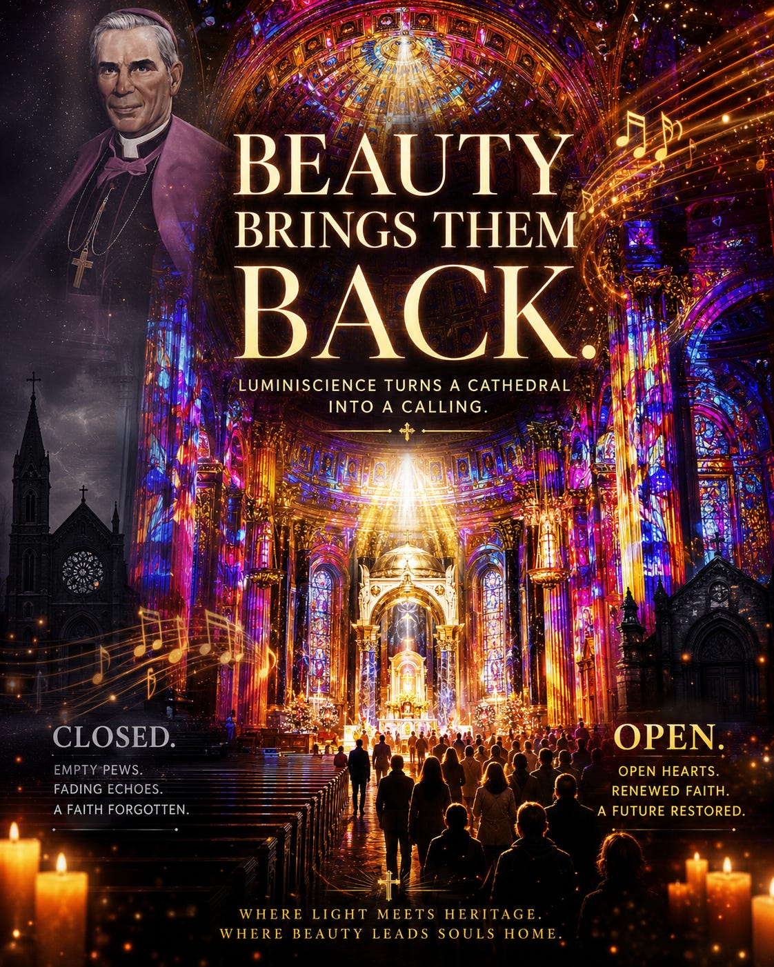The Sacred Strikes Back: Luminiscience transforms Philadelphia’s Cathedral Basilica into a stunning encounter of light, music, and renewal. The Sacred Strikes Back: Luminiscience transforms Philadelphia’s Cathedral Basilica into a stunning encounter of light, music, and renewal.