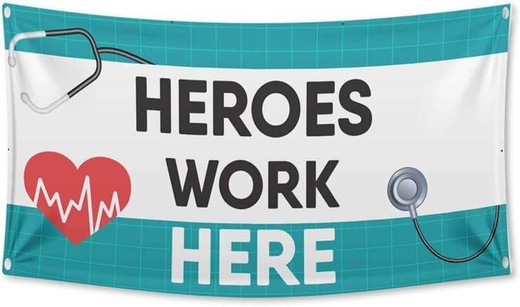 Heroes Work Here Banner | VictoryStore | VictoryStore.com Heroes Work Here Banner | VictoryStore | VictoryStore.com