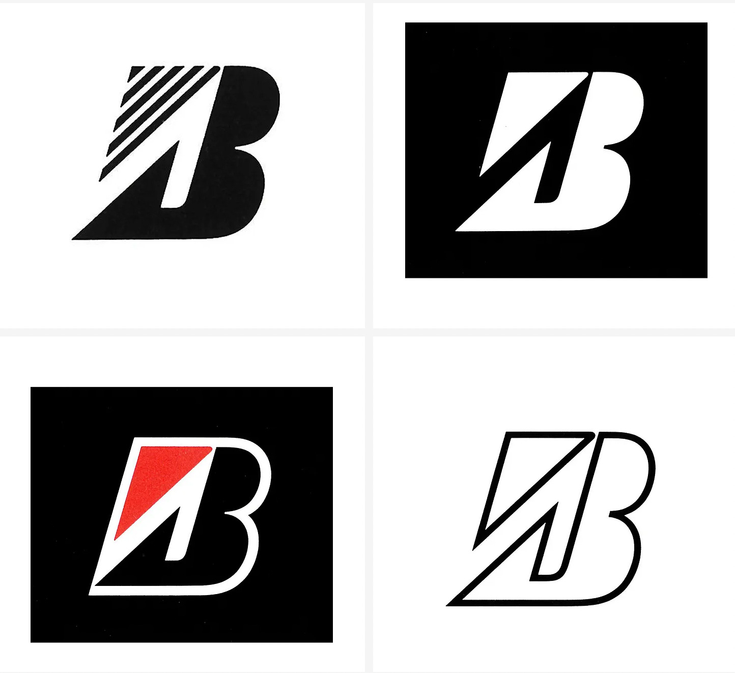 Bridgestone logo design 1984, PAOS, LogoArchive, Logo Histories