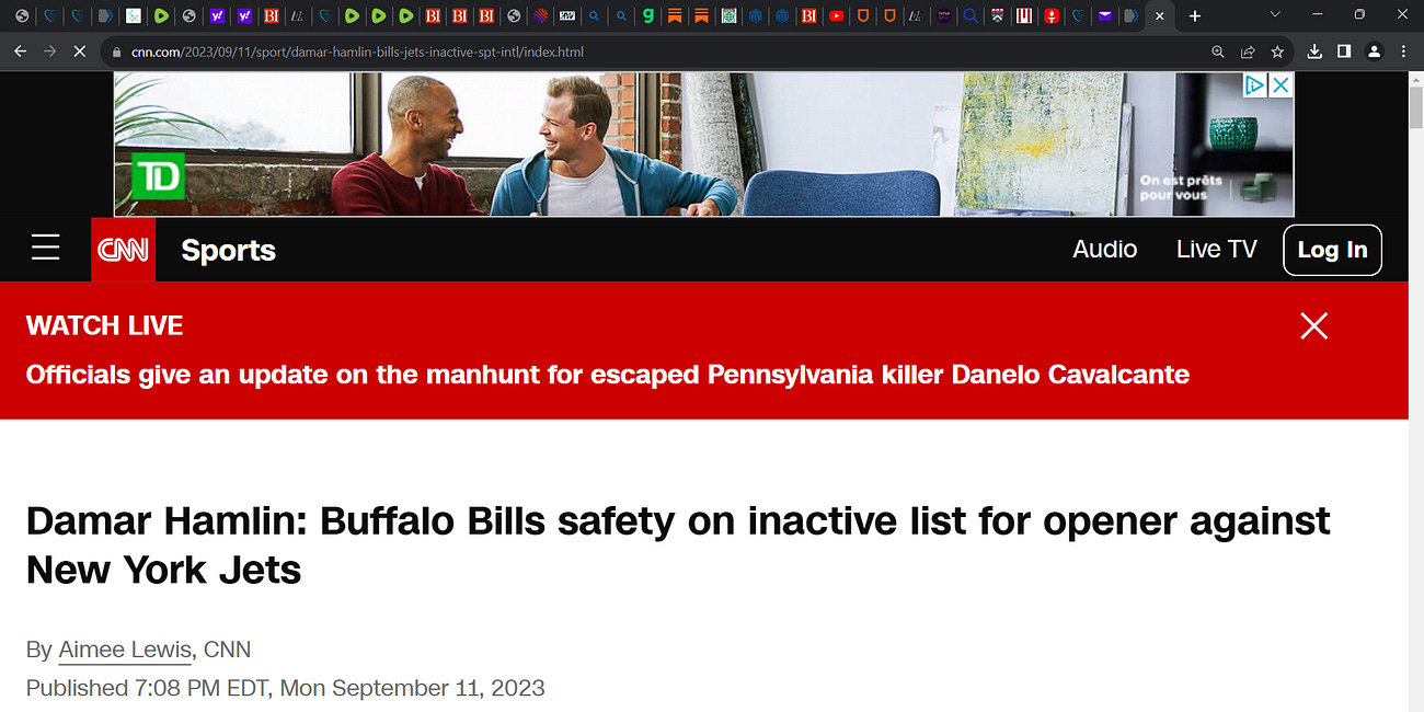 Buffalo Bills Damar Hamlin (cardiac arrest on NFL field & we said mRNA vaccine related) cleared then placed on INACTIVE list Monday night Football Buffalo Bills NFL game! Why? There is MORE to this!