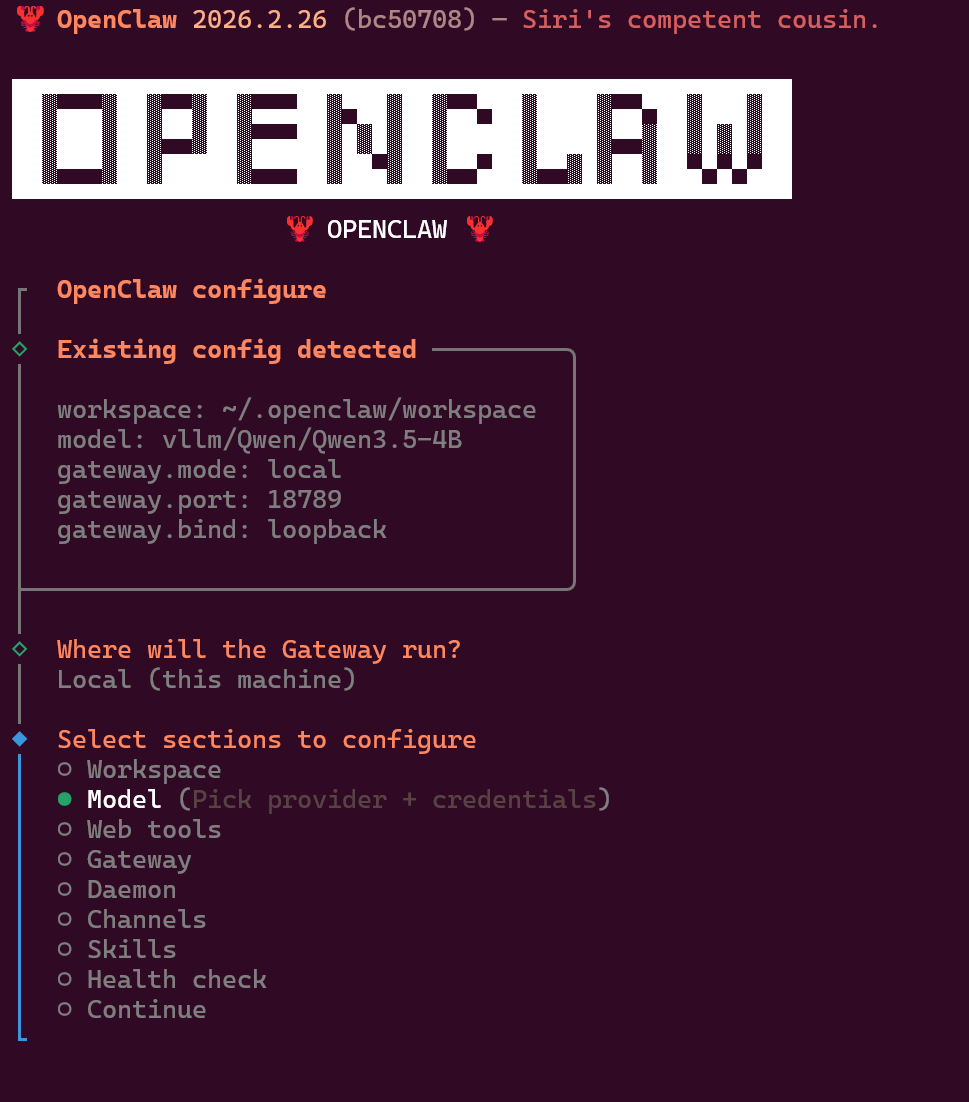 Openclaw Setting Setting up OpenClaw with Qwen 3.5 on RTX Laptop
