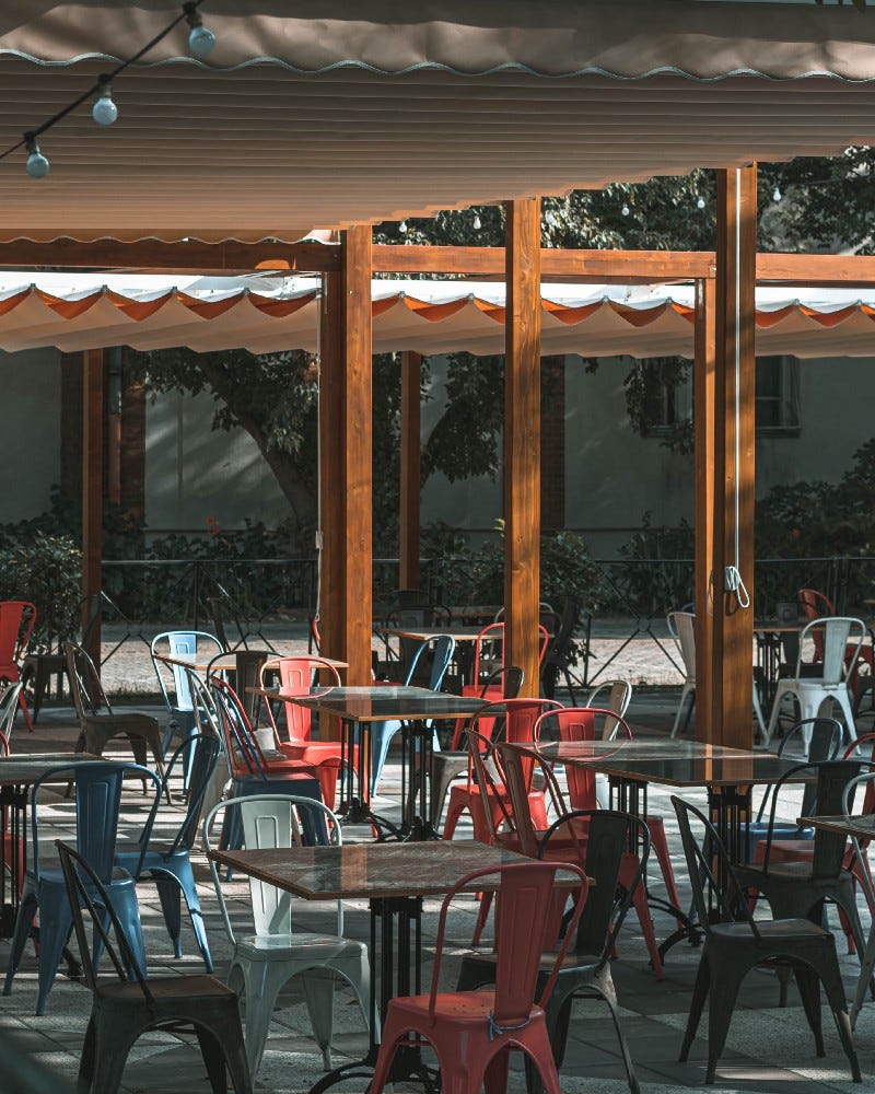 Empty terraces