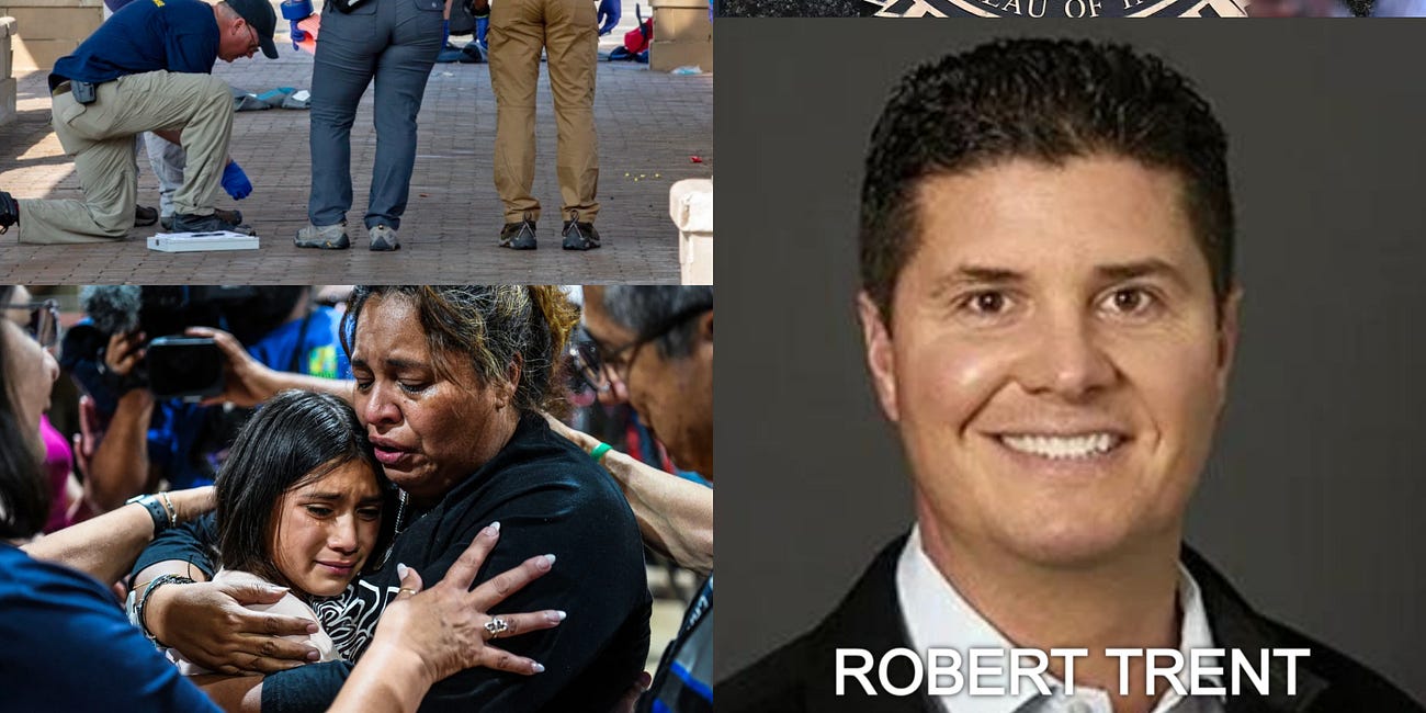 Evidence on Robert Trent, a Mob Leader, and The FBI in Motivating for Robb Elementary School Shooting and Other Crimes