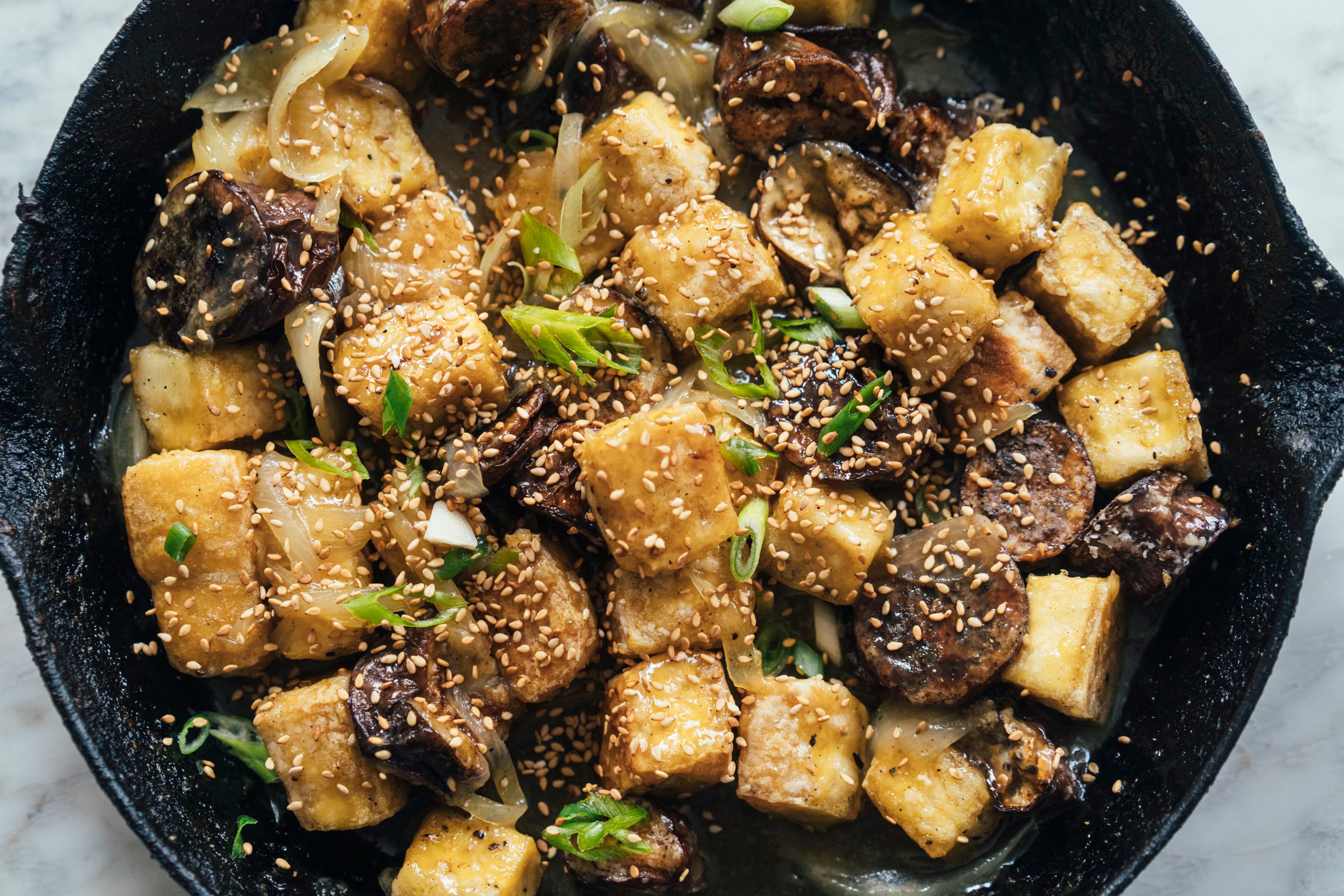 tovegetableswithlove.substack.com - Eggplant and tofu with orange sauce