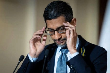 Le PDG de Google Sundar Pichai Le PDG de Google Sundar Pichai