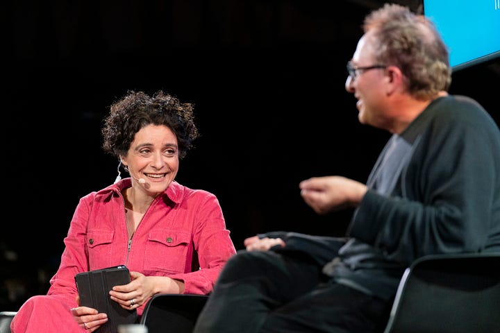 Jenny Kleeman and Jon Ronson at the Union Chapel for Intelligence Squared
