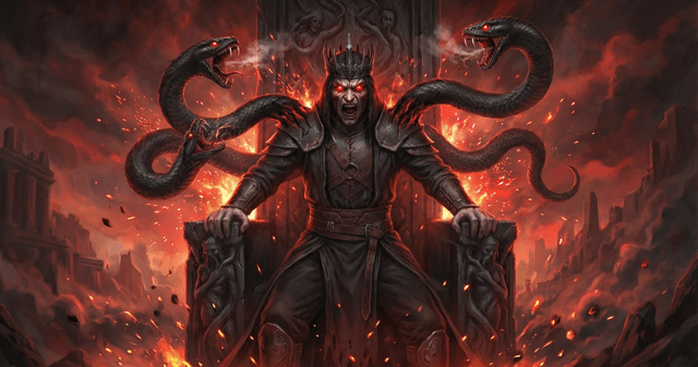 r/FolkloreAndMythology - Ο περσικός μύθος του Zahhak: Ένας βασιλιάς κάνει συμφωνία με τον Διάβολο (Ahriman), με αποτέλεσμα δύο εγκεφαλικά φίδια να φυτρώνουν από τους ώμους του.