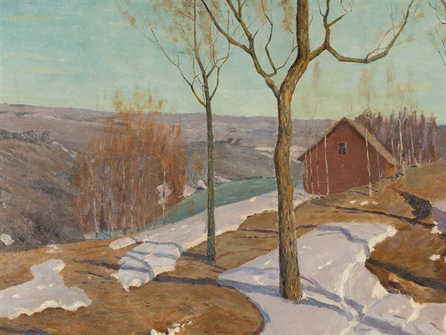 Early Spring Landscape by Vilhelms Purvitis on artnet