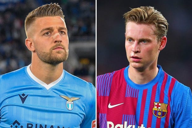 Man Utd 'will be pursuing' Lazio's Sergej Milinkovic-Savic as £59.3m  transfer alternative for Frenkie de Jong