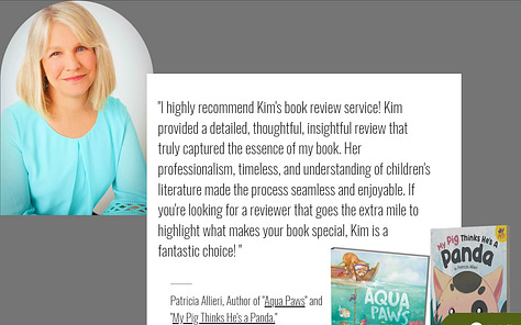 Testimonials for Kim's Book Review Services