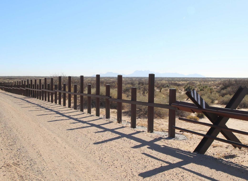 This is an example of the vehicle barriers that the US Government plans to build in Big Bend National Park (US Border Patrol photo)