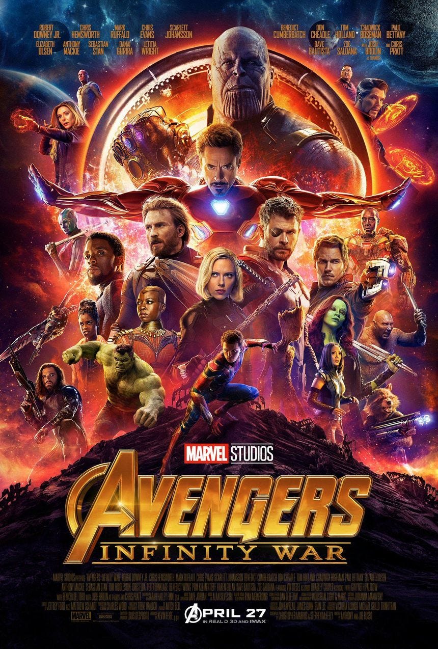 Avengers Infinity War poster with Thanos
