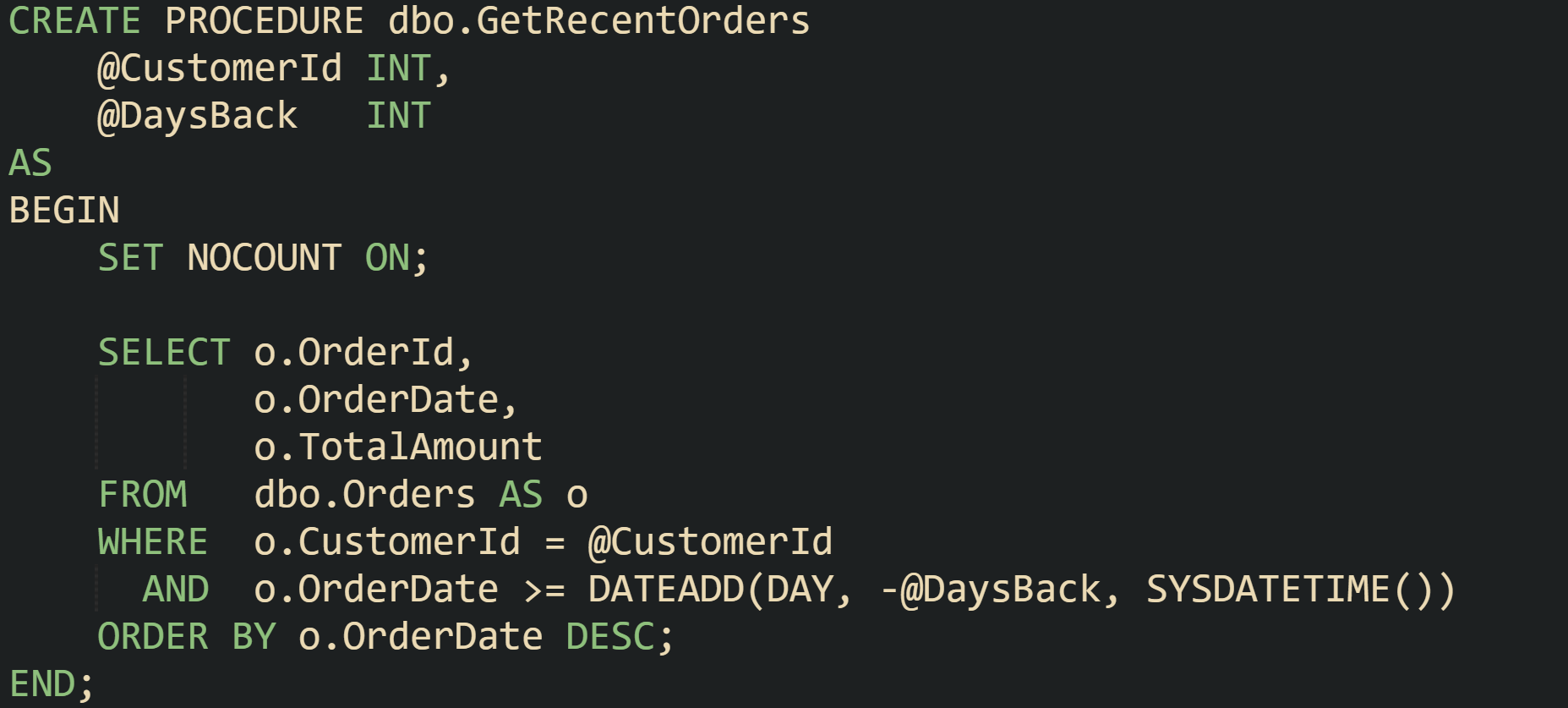 Stored Procedures in SQL for Business Logic