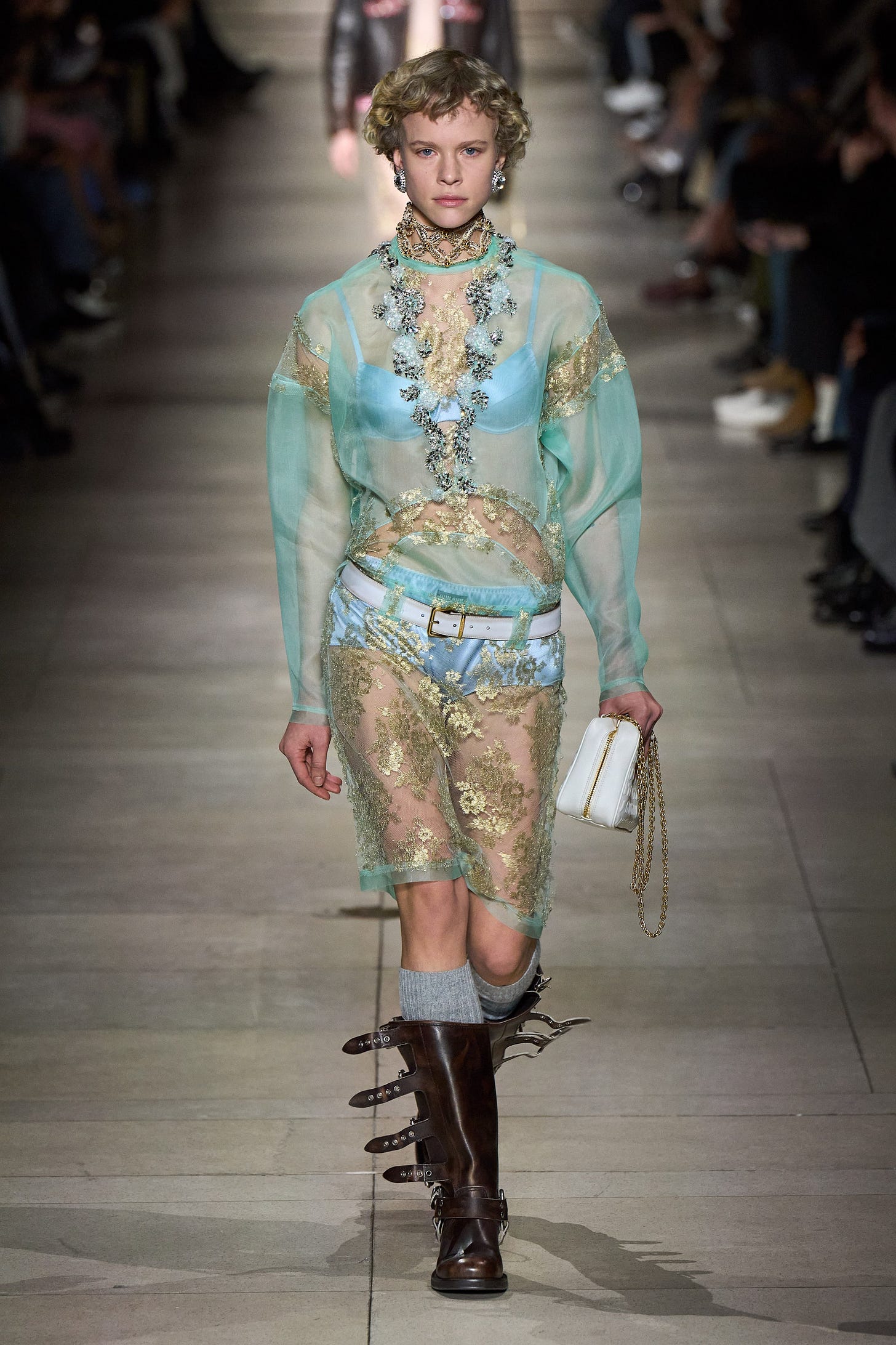 Image may contain Clothing Apparel Human Person Footwear Fashion and Sleeve