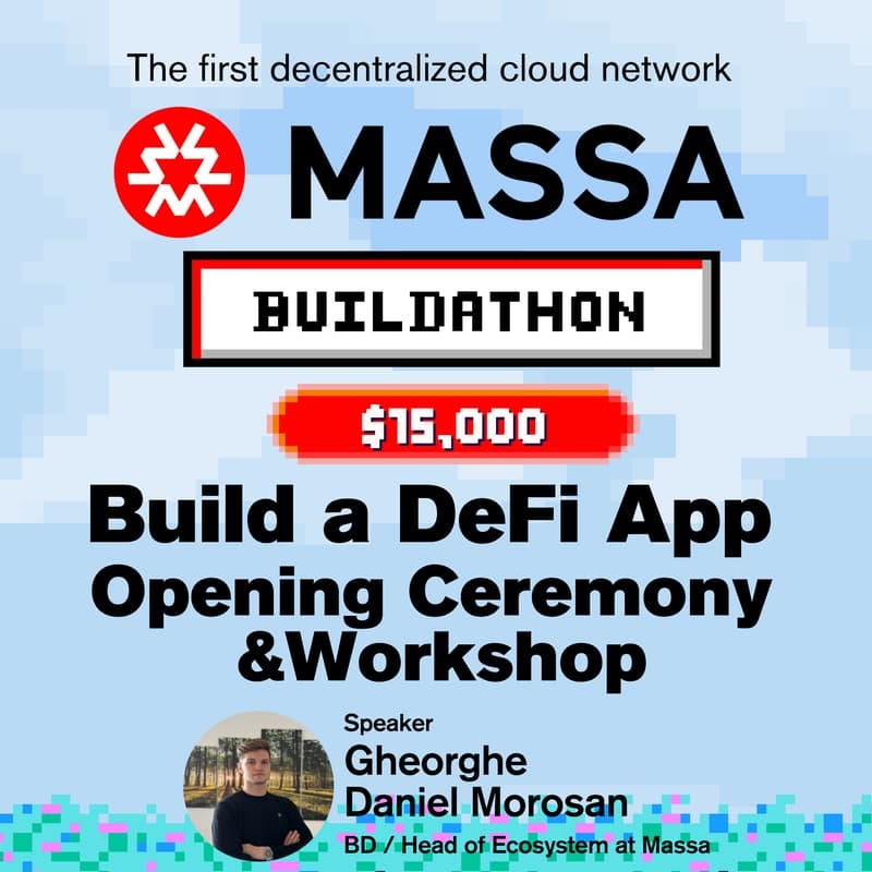 Cover Image for $15K Massa Network's first Buildathon 🌊 Opening Ceremony & Workshop