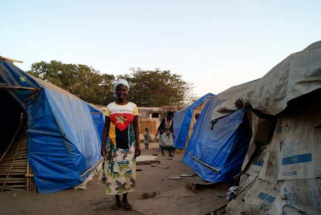 Displaced women and children shelter in temporary camps in Metuge, after fleeing from armed militants in Cabo Delgado, northern Mozambique. Displaced women and children shelter in temporary camps in Metuge, after fleeing from armed militants in Cabo Delgado, northern Mozambique.