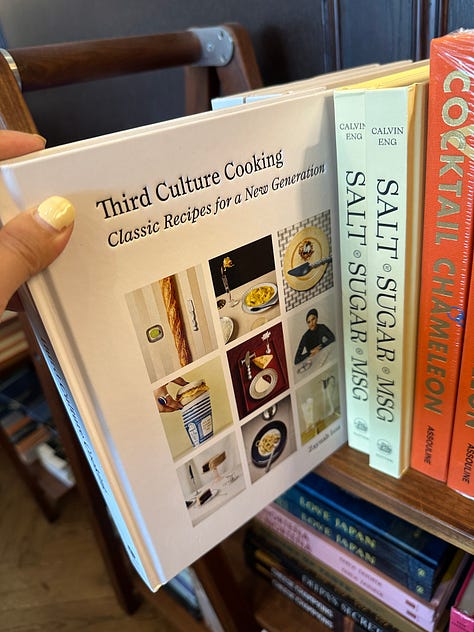 Pretty coffee table books laid out in a bookstore.