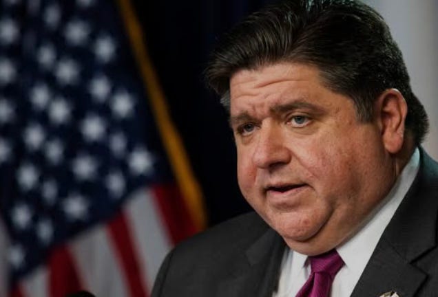 Illinois Gov. J.B. Pritzker gets justifiably creamed here. 
