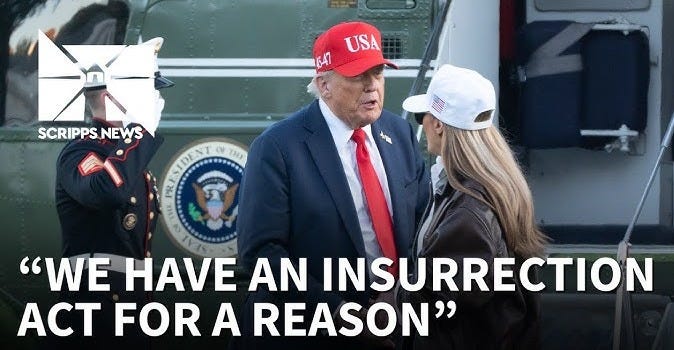 Trump says he may invoke Insurrection Act if courts block troop deployments