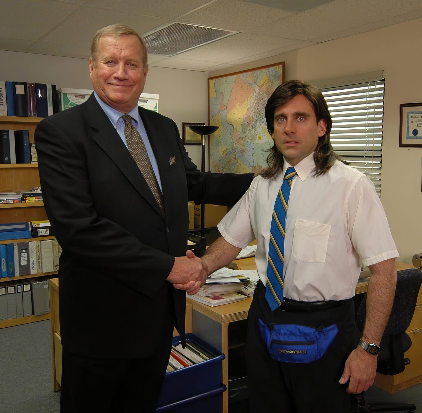 Young Michael Scott shaking Ed Truck's hand [2400x2352] : r/MemeRestoration