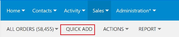 Quick Add - Orders, Invoices, Payment Line Items