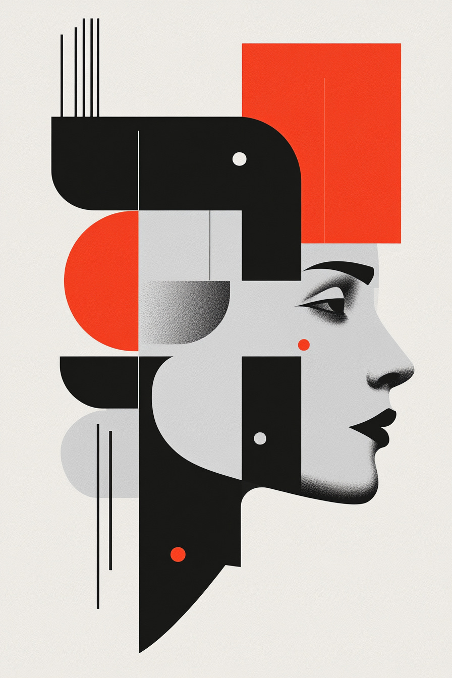 poster of innovation in artificial intelligence in the style of Bauhaus form follows function, minimalism, simplicity, geometric shape --ar 2:3 --v 6.1 poster of innovation in artificial intelligence in the style of Bauhaus form follows function, minimalism, simplicity, geometric shape --ar 2:3 --v 6.1