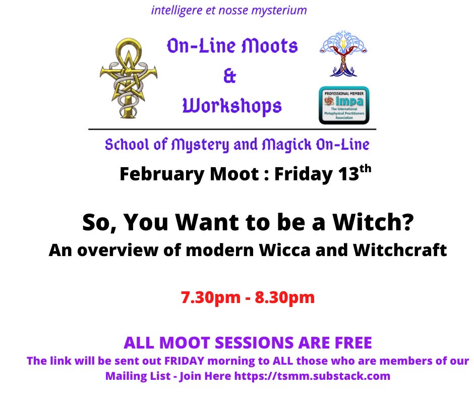 So You Want to be a Witch? Tonights Moot