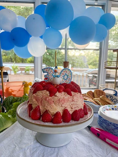 gluten-free strawberry cake perfect for birthdays