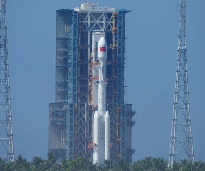 The Long March 7A Y20 vehicle stood at Launch Complex 201 ahead of its mission on June 23rd 2026.