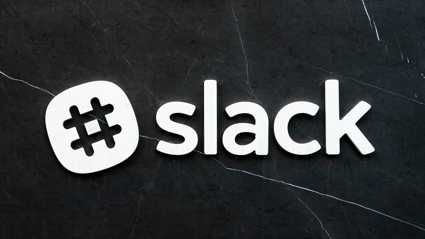 Global productivity spiked during Slack downtime Global productivity spiked during Slack downtime