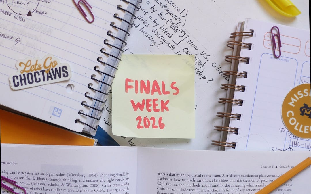 Finals Week Begins at Mississippi College