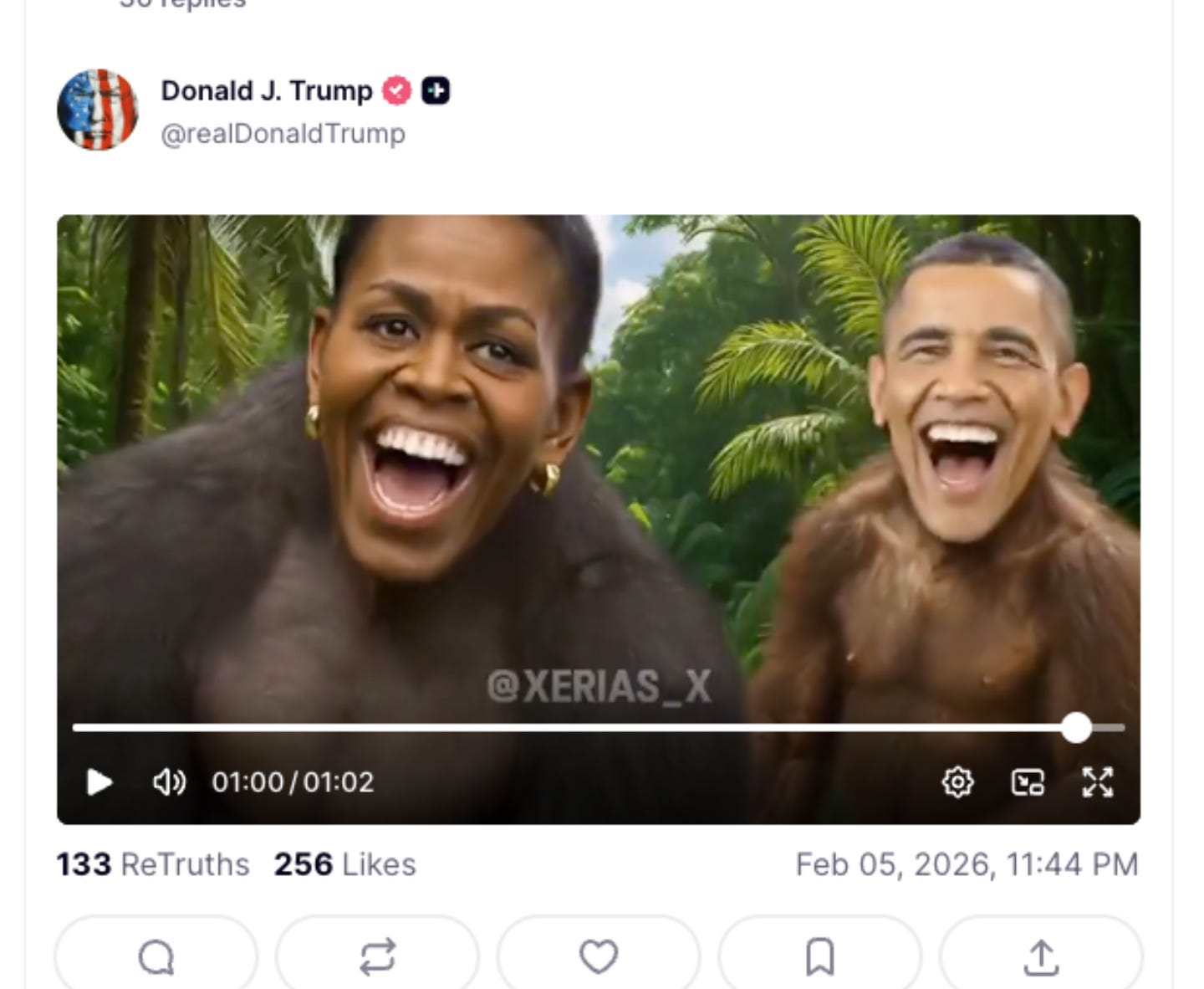 Major News: Trump Posts Racist Image Depicting the Obamas as Monkeys as ...