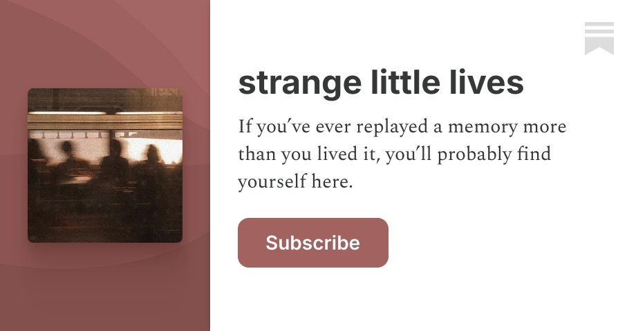 strange little lives | měi | Substack