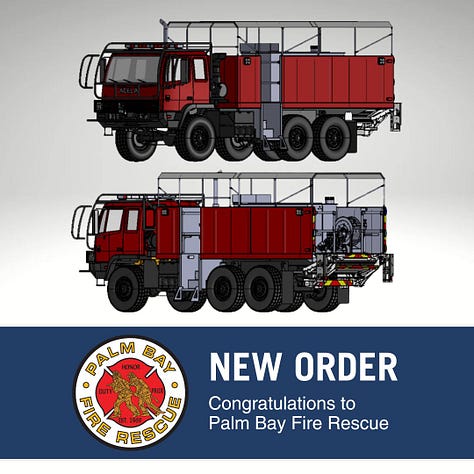 New Palm Bay Brush Trucks and Water Tender.
