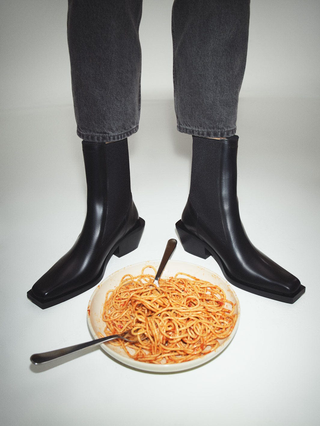 Apollosa Black Leather Ankle boots – ATP Atelier