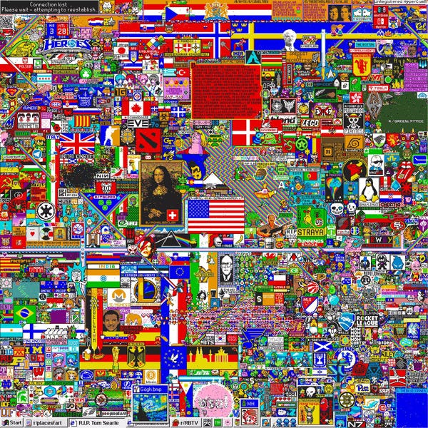 o resultado final do r/place em 2017. calma que eu já vou explicar.