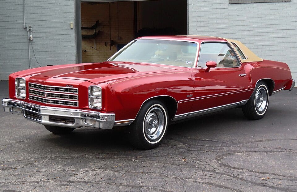 File:1976 Chevrolet Monte Carlo Landau Coupe, front left, 09-28-2024.jpg