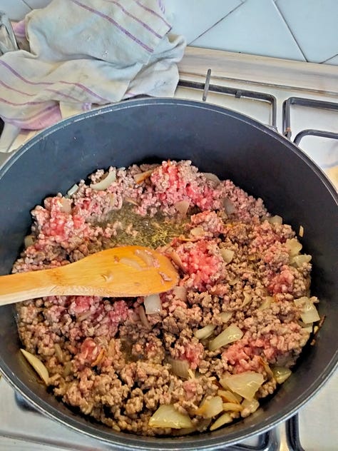 Preparazione chili di carne