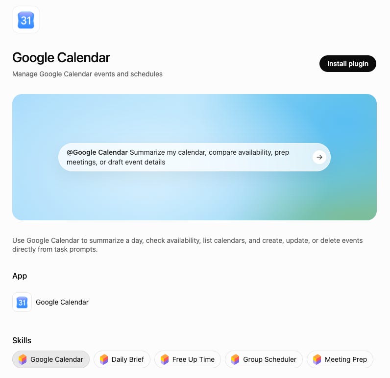 Google Calendar ChatGPT Plugin