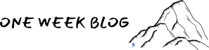 ✅One week blog