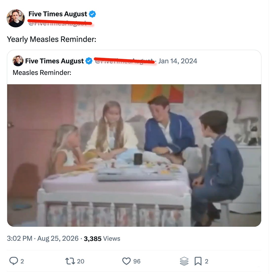 Your regular reminder that listening to anti-vaccine influencers could have deadly consequences…