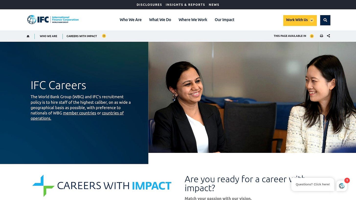 International Finance Corporation (IFC) Careers International Finance Corporation (IFC) Careers