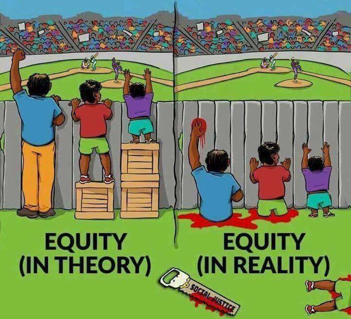 Image result from https://www.reddit.com/r/ultimate/comments/7olqw7/the_reality_of_equality_vs_equity/ Image result from https://www.reddit.com/r/ultimate/comments/7olqw7/the_reality_of_equality_vs_equity/
