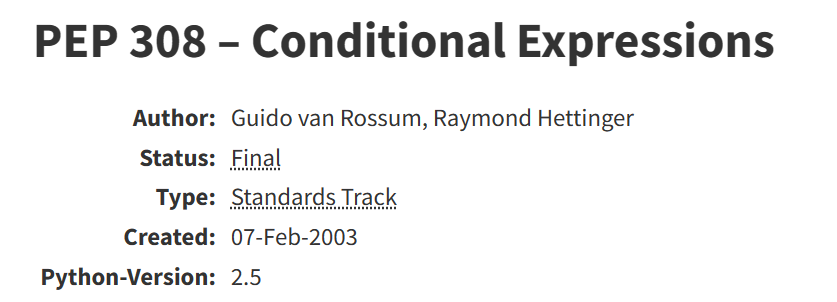 PEP-308 PEP-308