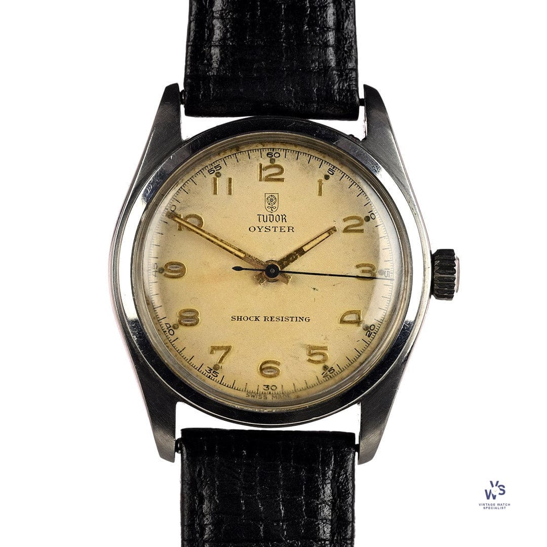 Tudor Oyster - Model Ref: 7804 - Tropical Dial - c.1940s – Vintage Watch Specialist Tudor Oyster - Model Ref: 7804 - Tropical Dial - c.1940s – Vintage Watch Specialist
