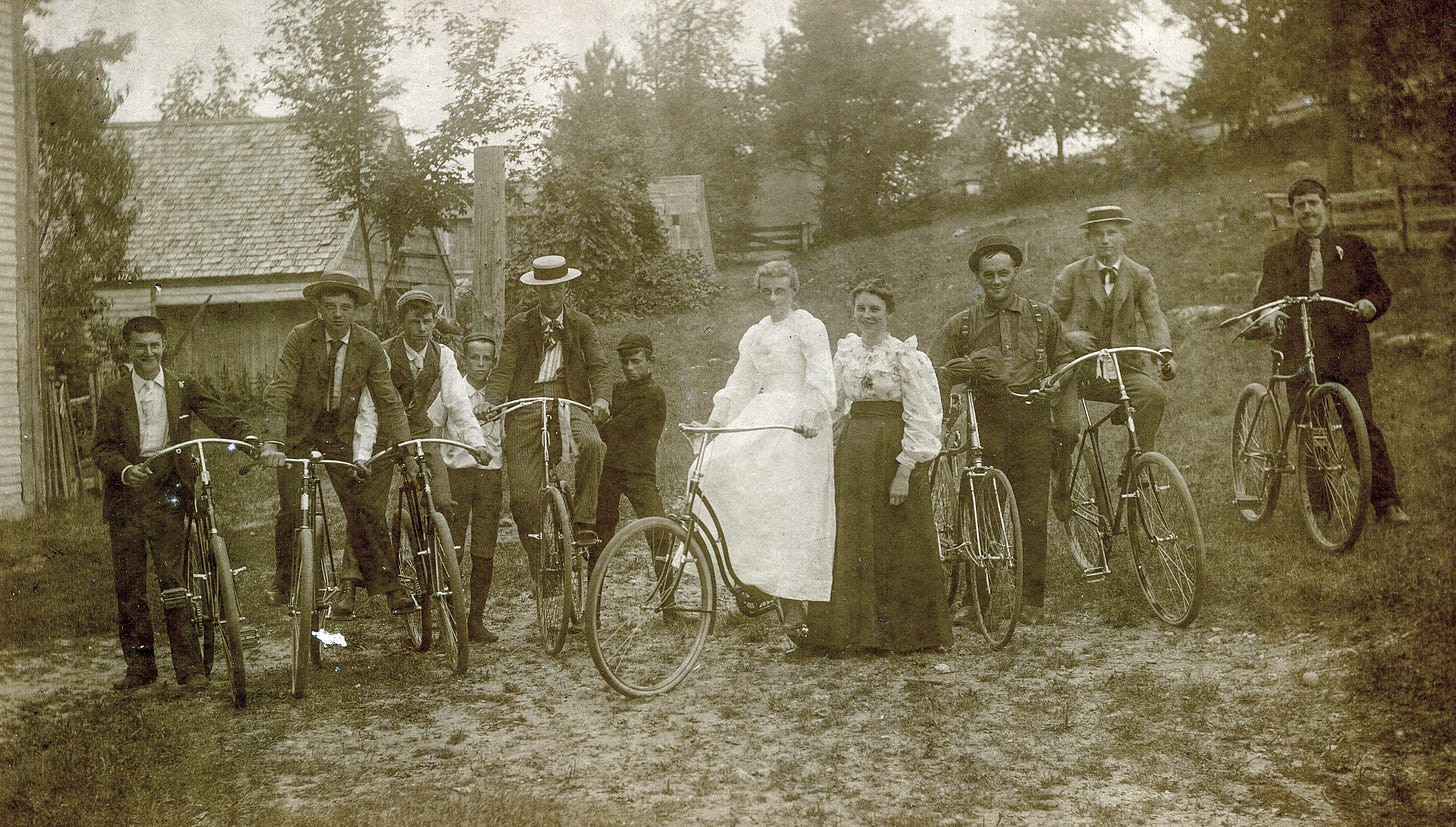 Mary and Kate with the cyclists Mary and Kate with the cyclists